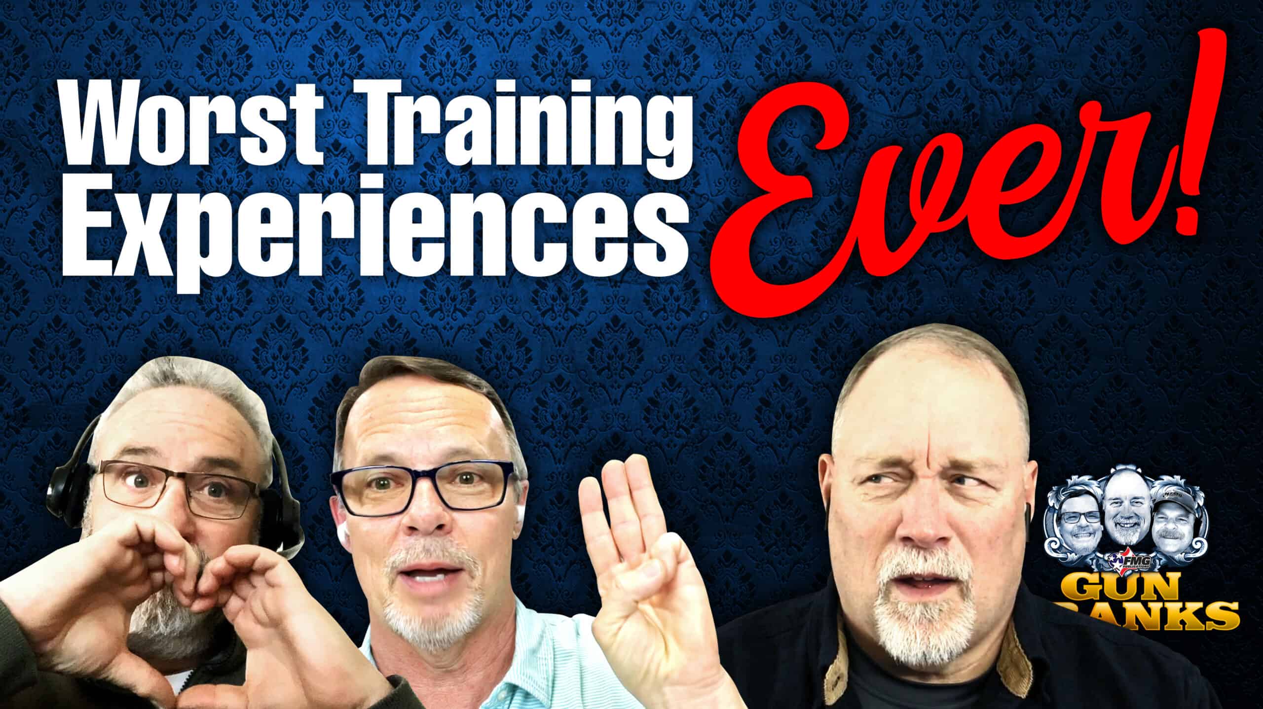 headshots of three men with text that reads worst training experiences ever