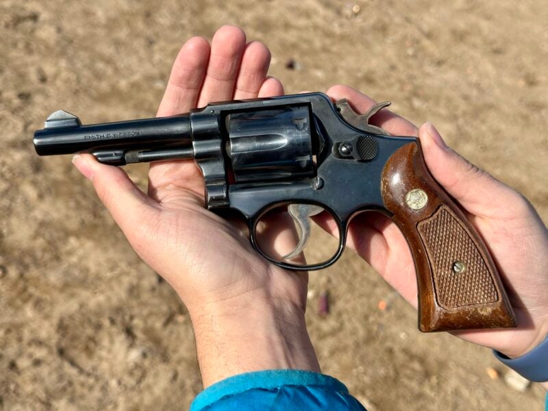 This S&W Model 10, purchased by Craig’s dad in 1976, sits in a GunVault in a cabinet next to the kitchenstove — doing what his dad always wanted it do: protect the home. It’s a kitchen accessory.