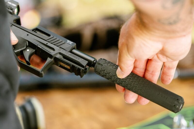 TaurusTX 22 pistol with TTX22 Suppressor